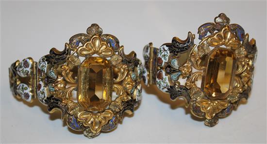 2 enamel bracelets